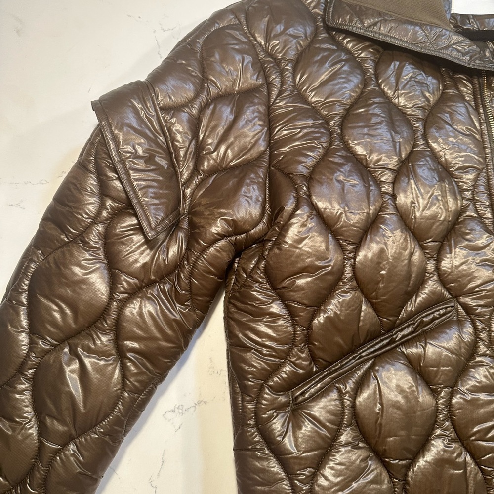 Dion Lee Quilted Ripstop Oversized Flight Jacket Green - Picture 2 of 5